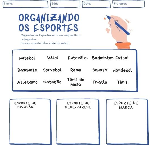 ATIVIDADE EDUCAÇÃO FISICA - ESPORTES DE INVASÃO - TUDO SALA DE