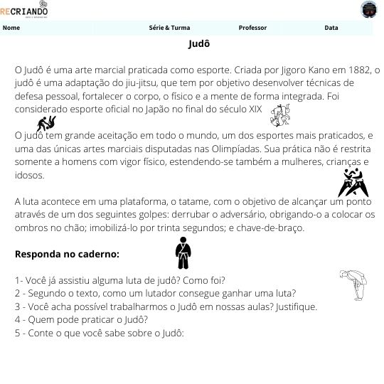 Exercícios de educação física para a sala de aula