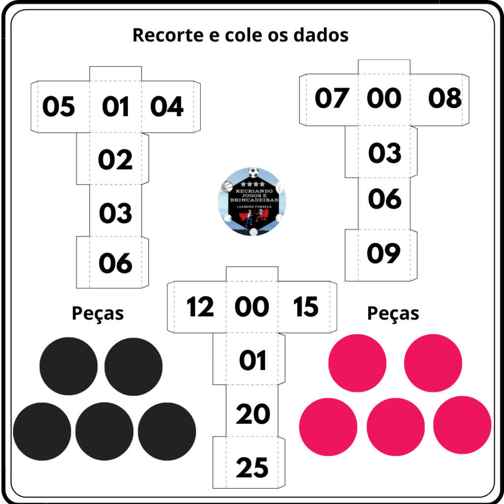 Jogo matemático com dados